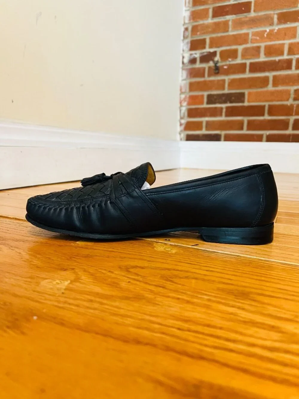 Johnston & Murphy Basket Weave Tassel Loafers Size 10 M